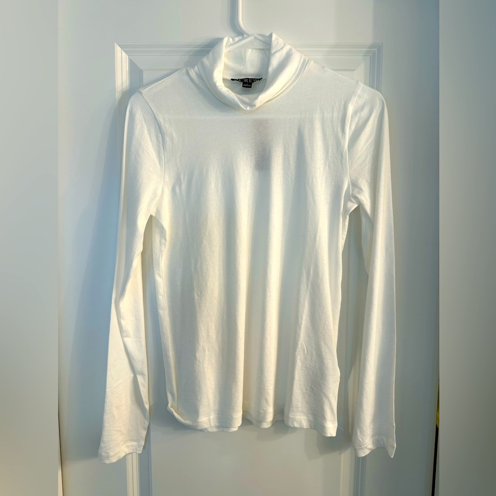 J. Crew Tissue Turtle Neck in White